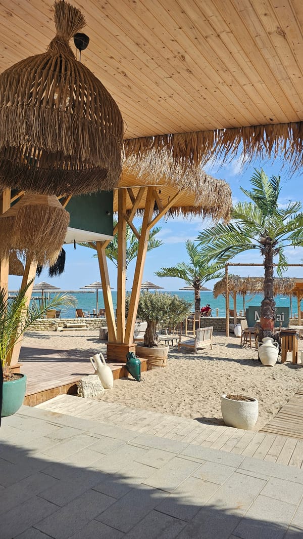 Tourist captures sunny afternoon scenes along Balchik Bulgaria coast