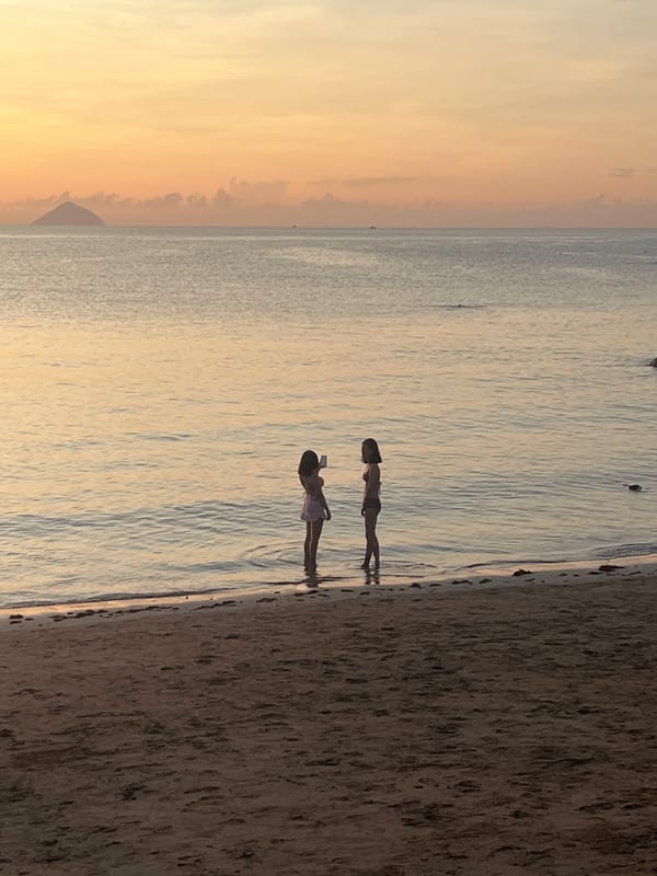 Sunset beach activities documented in Nha Trang, Vietnam