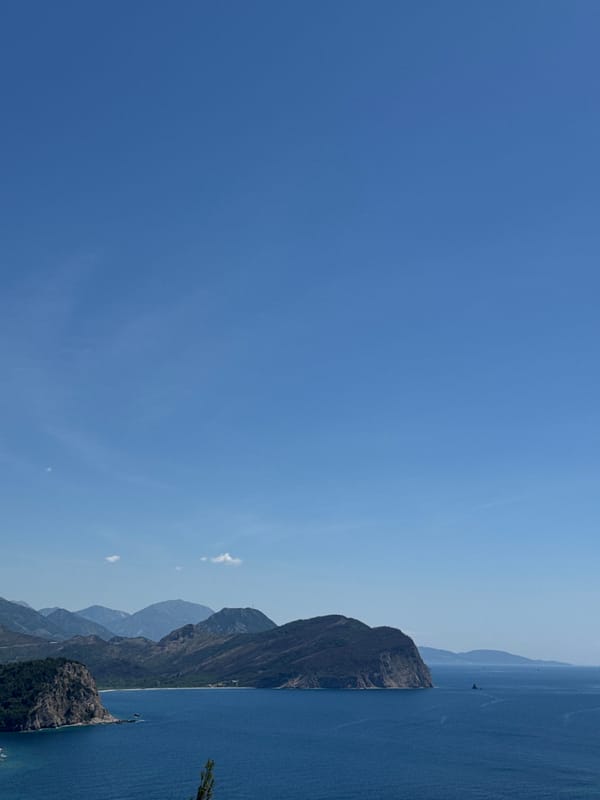Clear coastal views captured at Mirište, Montenegro