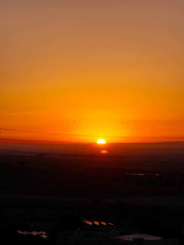 Sunset over Be'er-Sheva, captured from multiple angles