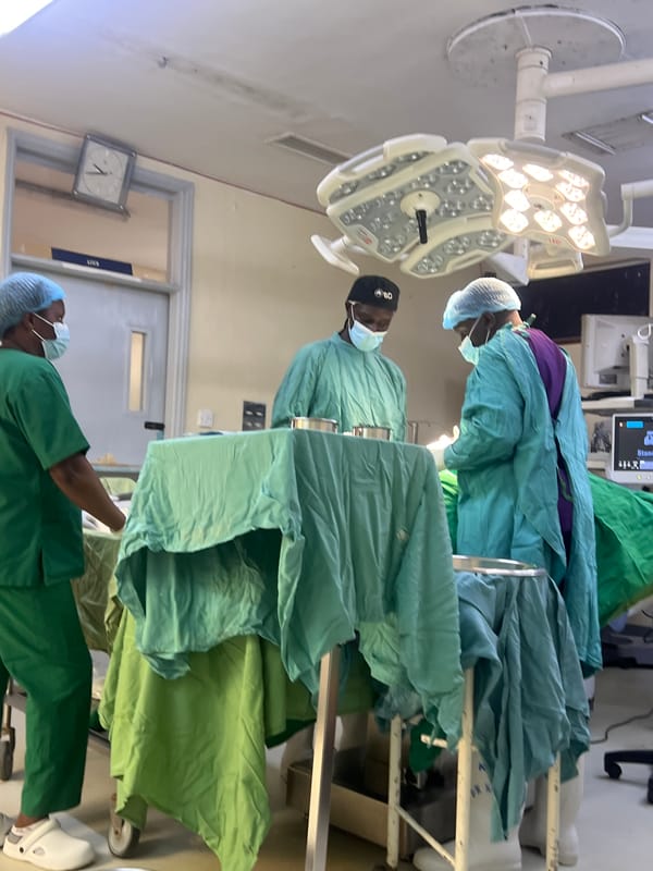 Medical team observed in Nairobi operating room Monday morning