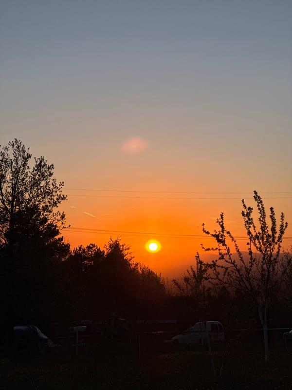 Sunset observed over Gabrovo, Bulgaria landscape