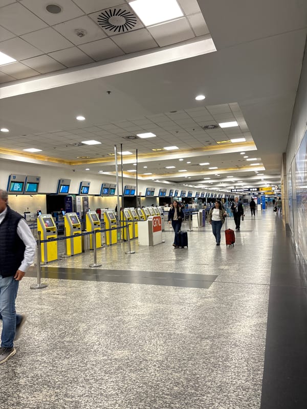 Late night airport terminal scenes documented in Buenos Aires