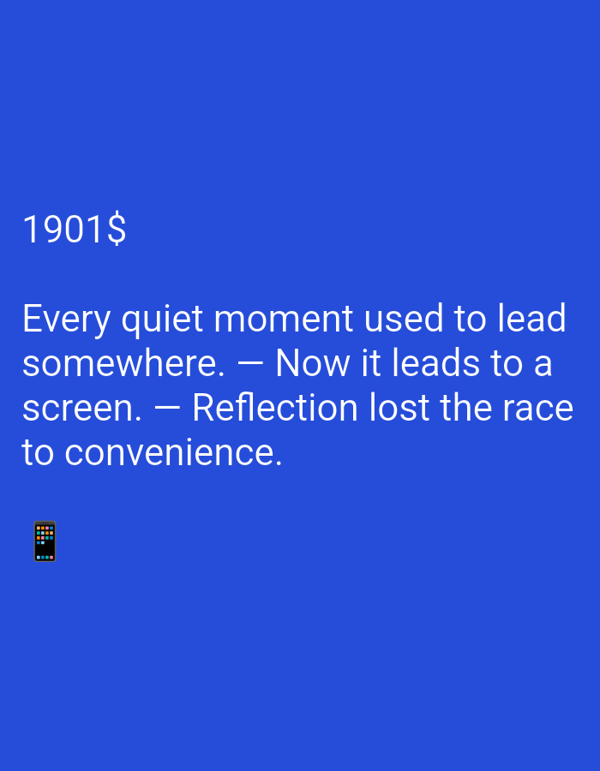 Quote cards on digital distraction alongside quiet urban scenes