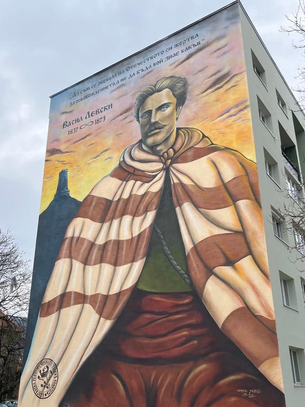 Vasil Levski Revolutionary Mural Documented in Botevgrad, Bulgaria