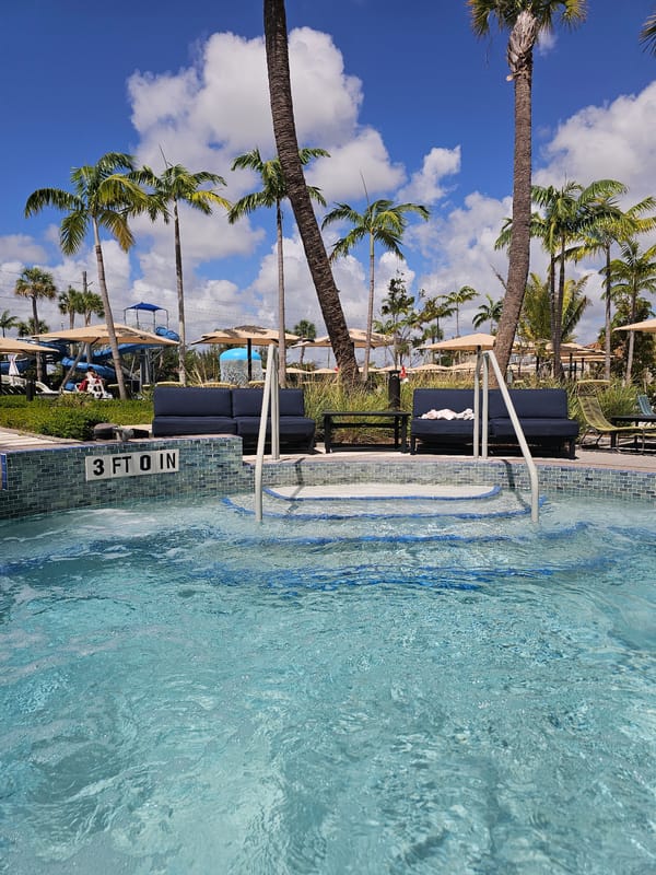 Miami resort visitor documents pool and spa facilities
