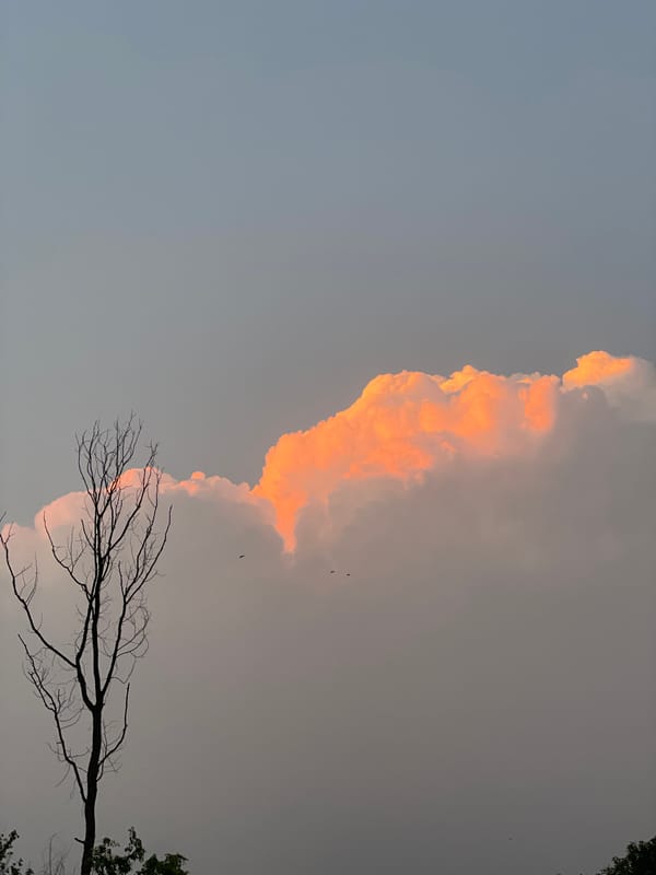 Sunrise or sunset sky documented in Pokhara, Nepal