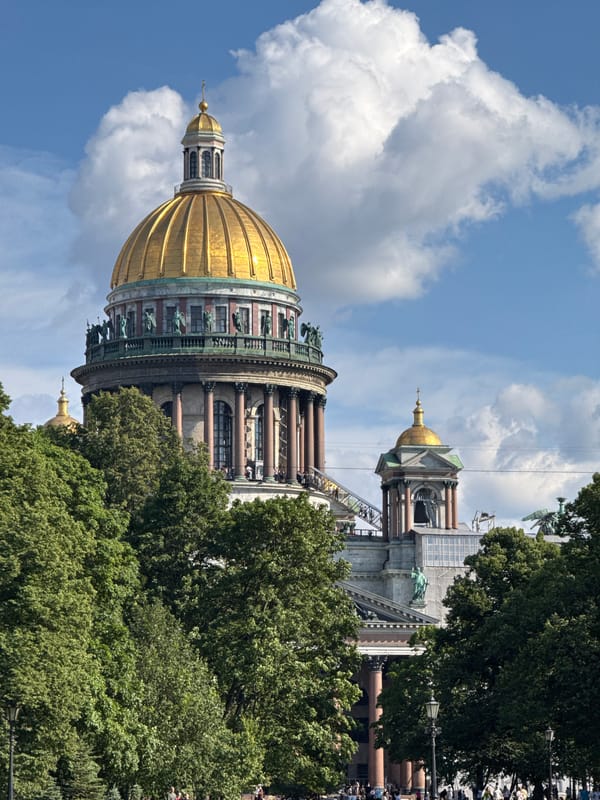 Strolling Saint Petersburg's historic center on a summer afternoon