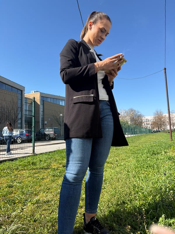 Woman spotted smoking, using phone in Plovdiv park