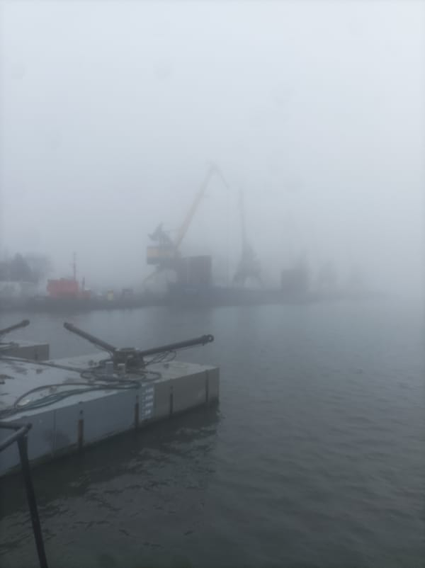 Foggy conditions observed at Port of Burgas, Bulgaria