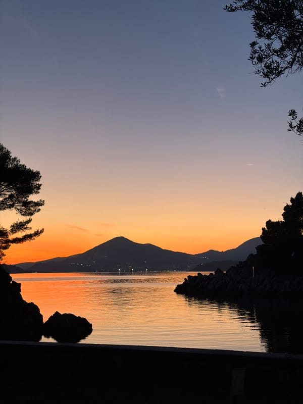 Sunset scenes and Mediterranean landscapes captured in Sveti Stefan