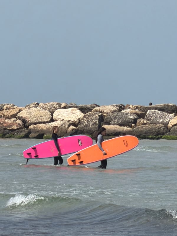Morning beach activities and leisure moments captured in Tel Aviv