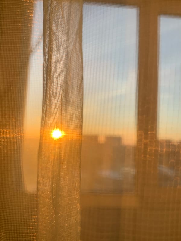 Early morning sunlight streams through windows in Izhevsk