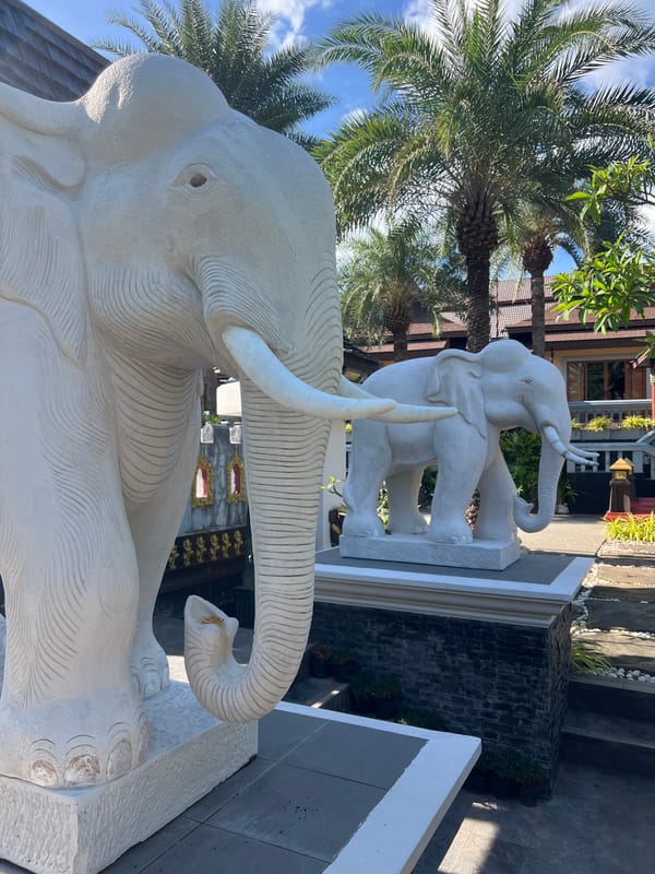 Inside a ornate Thai resort complex in Baan Lamai