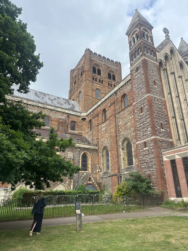 Visitor captures St Albans cathedral, market, and local shop scenes