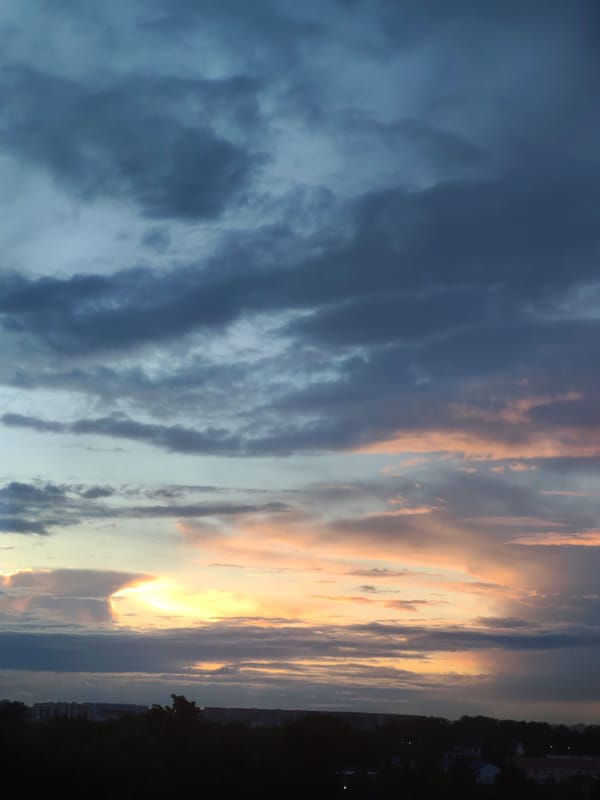 Evening weather transition documented in Podolsk, Russia