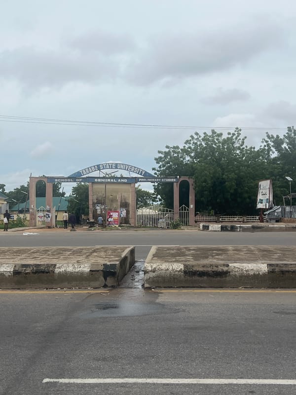 Witness documents university, church, roadway scenes in Jalingo, Nigeria