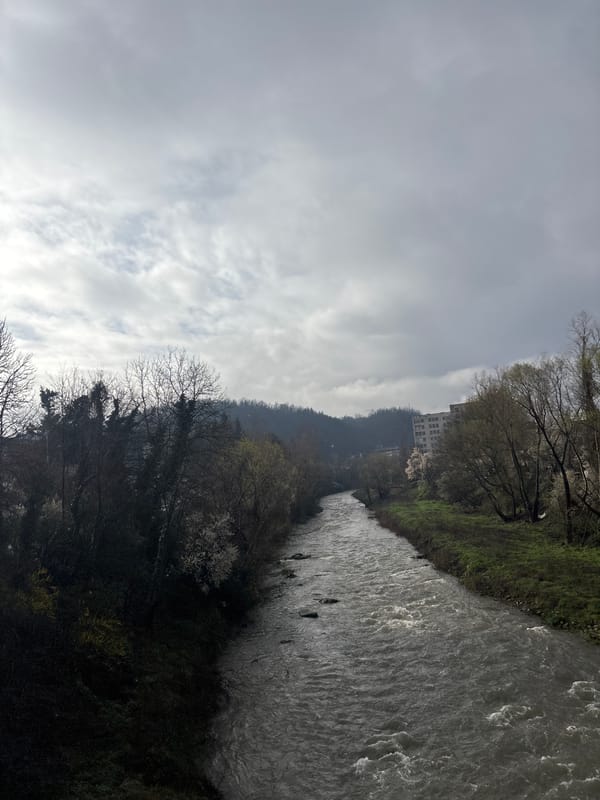 Morning scenes captured across Troyan, Bulgaria under cloudy skies