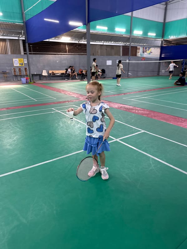 Indoor badminton session in Bac Nha Trang Ward, Vietnam