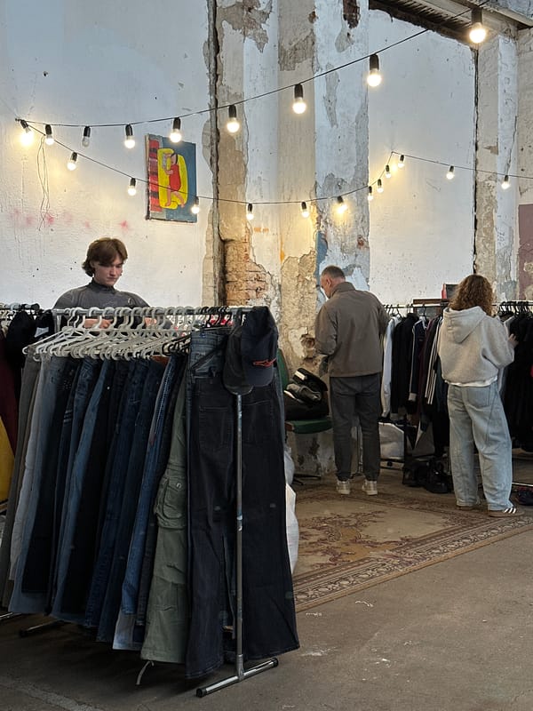Indoor vintage market bustles with shoppers in Minsk