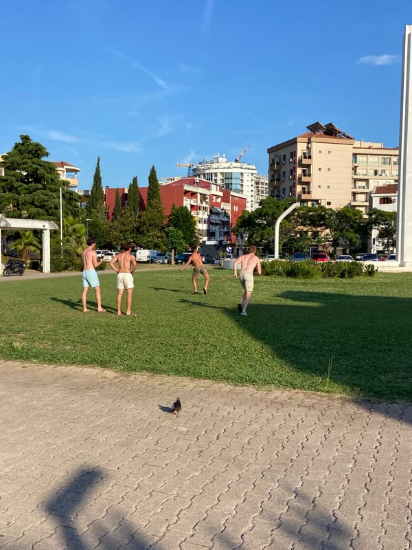 A summer afternoon in Budva, street life to mountain views