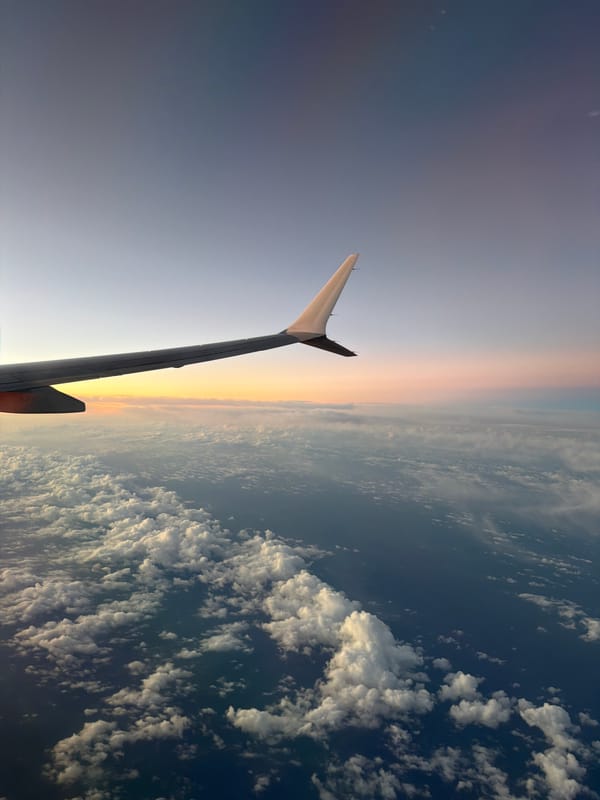 Passenger documents aerial views during flight over Florida Gulf Coast