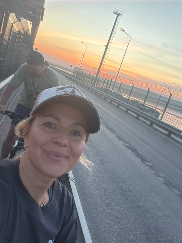 Casual moments captured on Kama Bridge during sunset