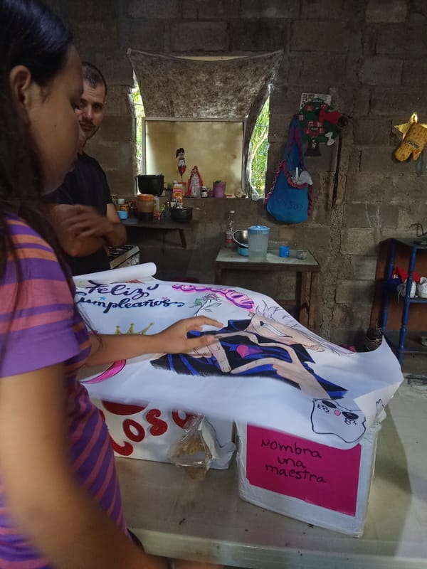 Birthday celebration with balloons observed in Juan Griego, Venezuela