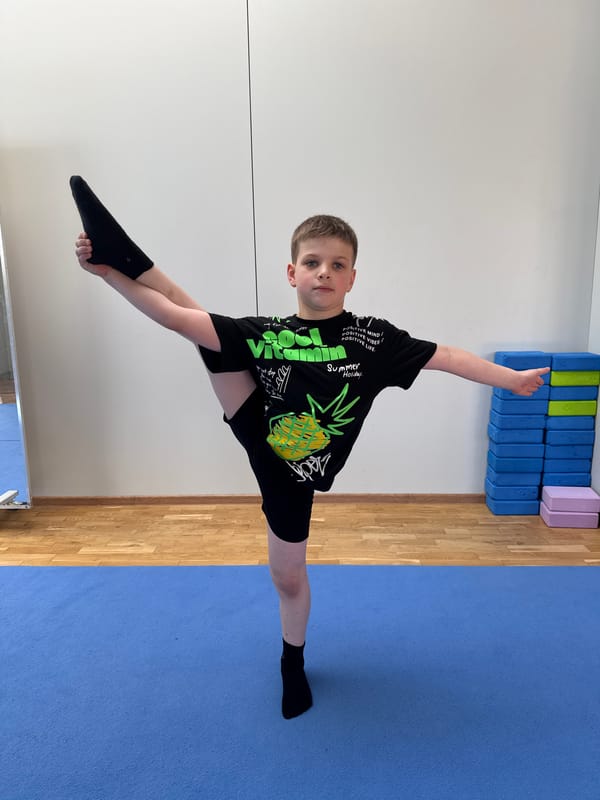 Children's gymnastics class held at Khimki training facility