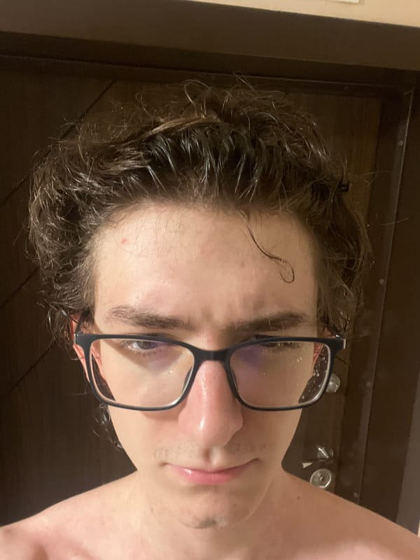Person with wet hair photographed in Sofia