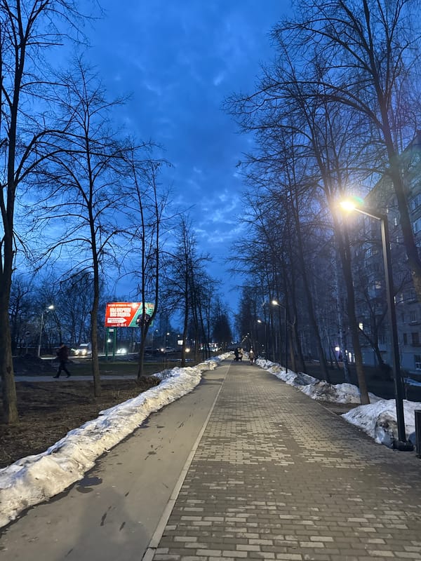 Woman in winter jacket spotted across multiple dusk locations