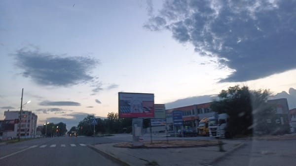 Evening scenes captured at Karnobat gas stations and streets