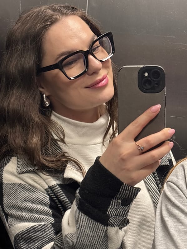 Woman takes selfie at Vnukovo airport terminal