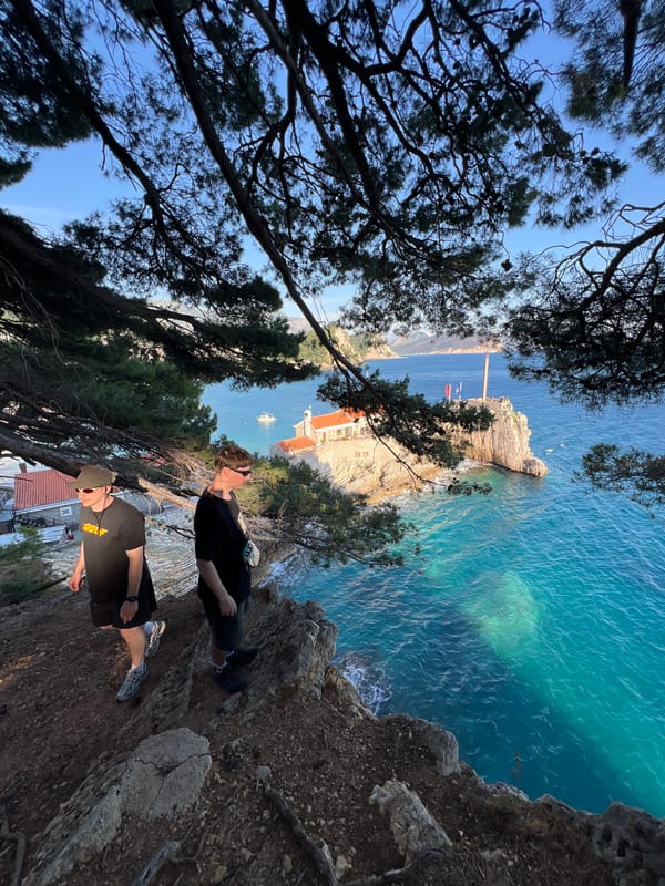 Coastal scenes documented in Petrovac, Montenegro's Adriatic bay