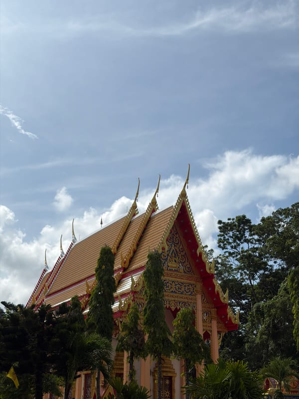 Ornate Buddhist temple explored in Thep Krasatti, Thailand