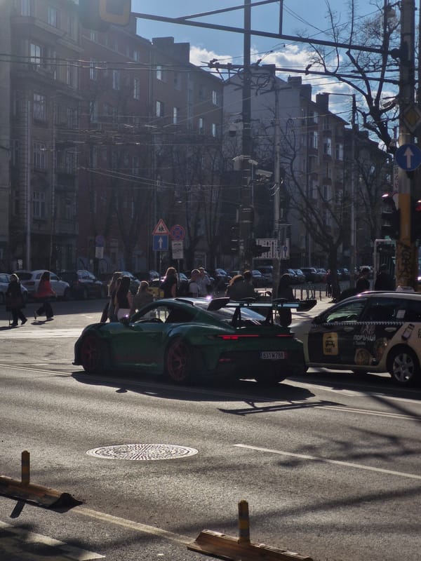 Routine traffic and street scenes documented across Sofia