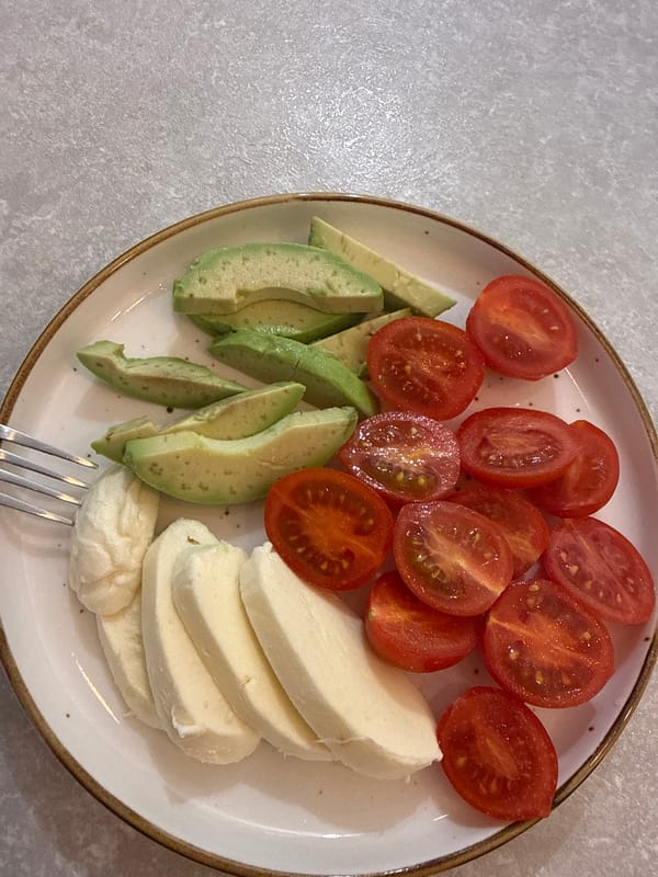 Morning breakfast routine documented in Budva hotel room