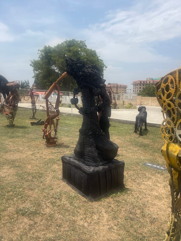 Woman documents visit to recycled sculpture park in Abuja