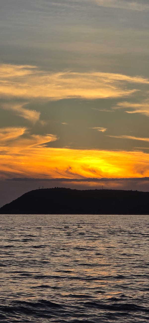 Evening coastal scenes documented in Bar, Montenegro