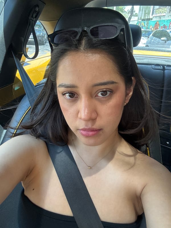 Couple photographed traveling by car in Mexico City