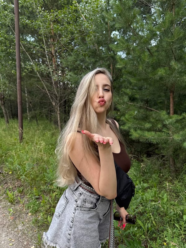 Casual summer day in a Krasnoyarsk wooded area