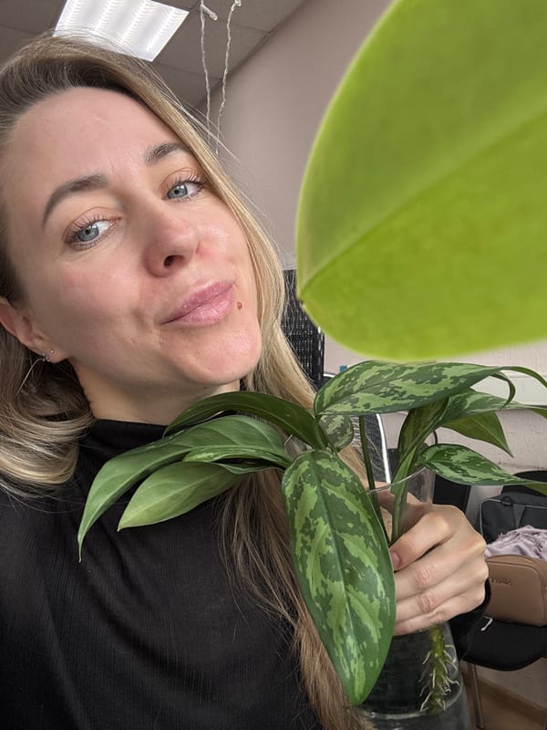 Woman photographed in multiple indoor settings in Chaikovsky