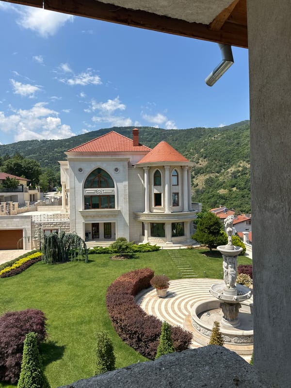 Woman documents morning visit to Asenovgrad estate and cityscape