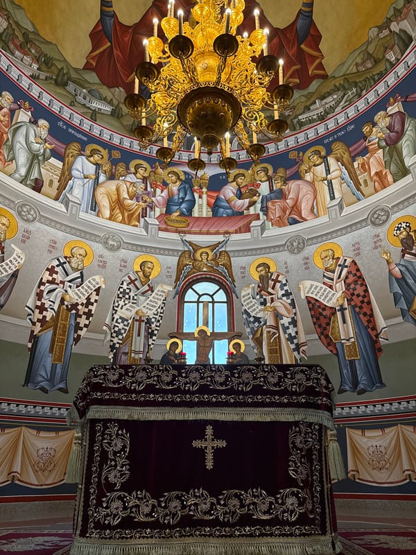 Orthodox Church Interior Documented During Morning Religious Preparations