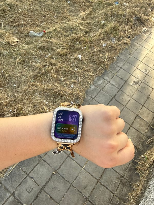 Morning in Getafe: Bad Bunny watch, silver grommets, and arepas