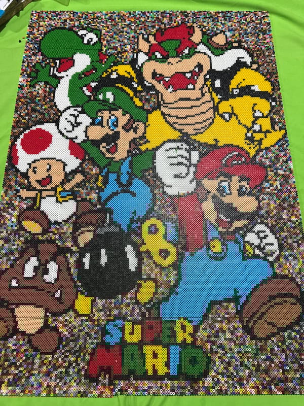 Puebla resident crafts video game pixel art from Perler beads