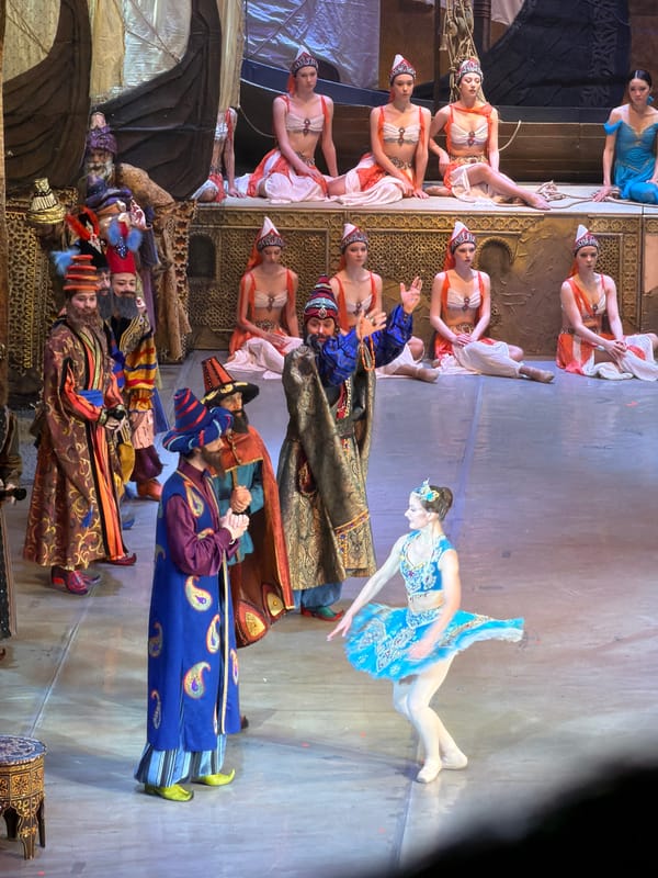 Ballet performance staged in Izhevsk with maritime themed backdrops