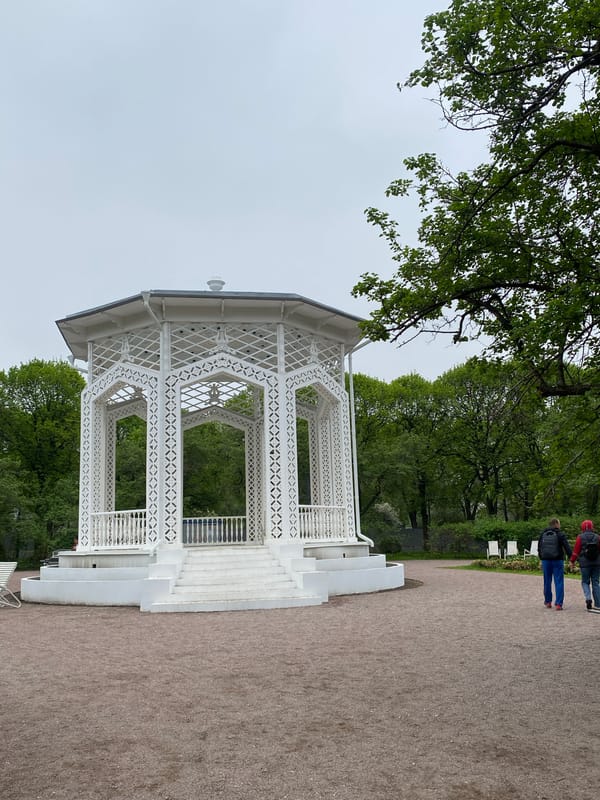 Urban park features documented during afternoon stroll