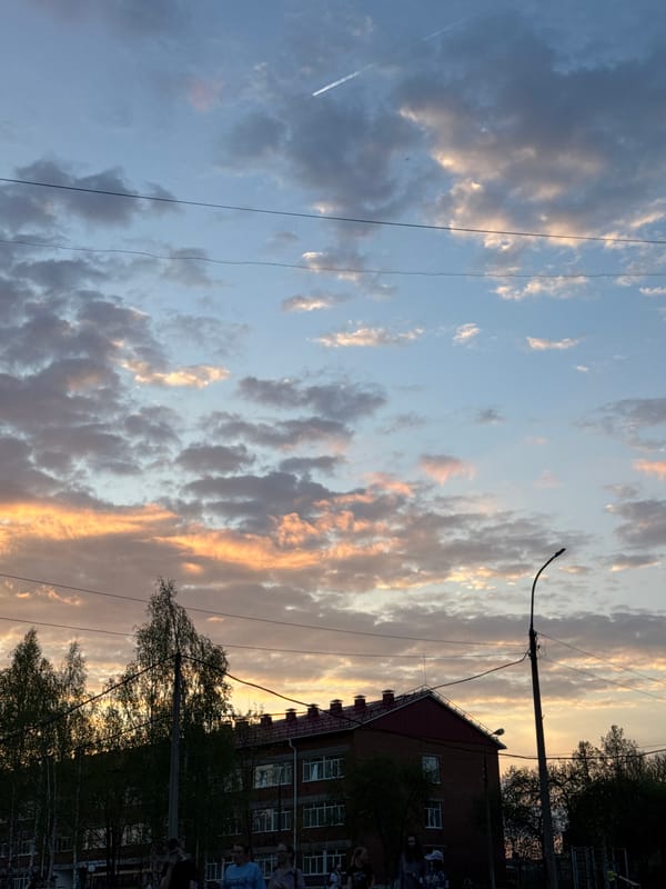 Sunset documented over Noviy, Russia with dramatic cloud formations