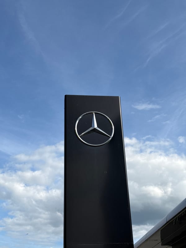 Mercedes vehicles, child cyclist spotted in Riedlingen street scene